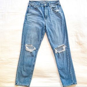American Eagle Distressed Mom Jeans, Size 6